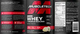 Label for Whey + Muscle Builder Vanilla Cream
