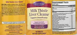 Label for Milk Thistle Liver Cleanse