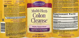 Label for Multi-Herb Colon Cleanse