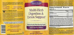 Label for Multi-Herb Digestion & Detox Support