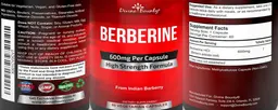 Label for Berberine 600 mg