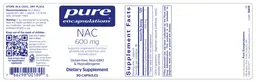 Label for NAC 600 mg