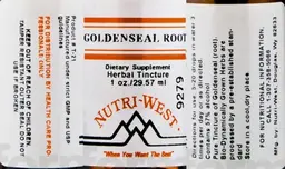 Label for Goldenseal Root