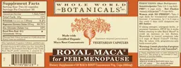 Label for Royal Maca for Peri-Menopause
