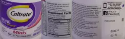 Label for Caltrate Bone Health Advanced Minis
