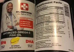 Label for Optimized Omega-3 Fish Oil