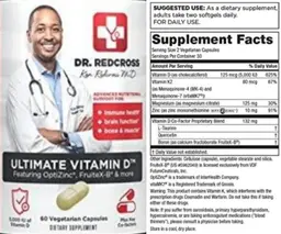 Label for Ultimate Vitamin D 5,000 IU