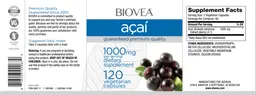 Label for Acai 1000 mg