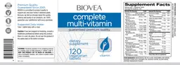 Label for Complete Multi-Vitamin