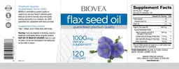 Label for Flax Seed Oil 1000 mg