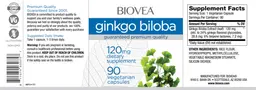 Label for Ginkgo Biloba 120 mg
