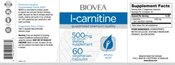 Label for L-Carnitine 1000 mg