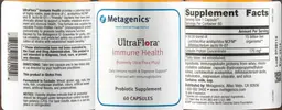 Label for UltraFlora Immune Health