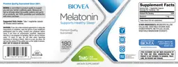 Label for Melatonin 1 mg