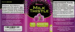 Label for Milk Thistle 5000 mg