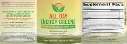 Label for All Day Energy Greens