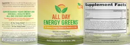 Label for All Day Energy Greens Fruity