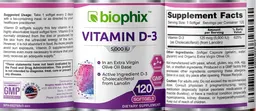 Label for Vitamin D-3 5,000 IU