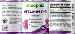 Label for Vitamin D-3 50,000 IU