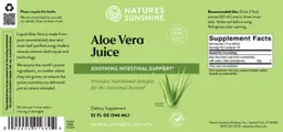 Label for Aloe Vera Juice