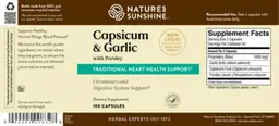 Label for Capsicum & Garlic with Parsley