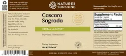 Label for Cascara Sagrada