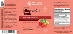 Label for Chinese Mineral-Chi Tonic Natural Apple and Cherry Flavor