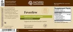 Label for Feverfew