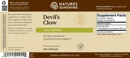 Label for Devil's Claw