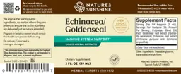 Label for Echinacea/Golden Seal
