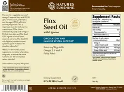Label for Flax Seed Oil with Lignans
