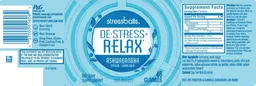 Label for De-Stress + Relax