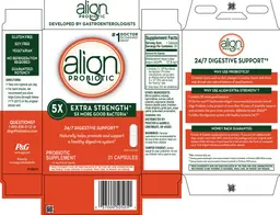 Label for Align Probiotic Extra Strength