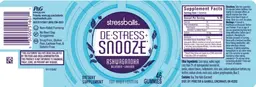 Label for De-Stress + Snooze