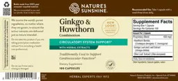 Label for Ginkgo & Hawthorn Combination