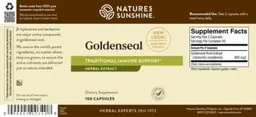 Label for Goldenseal