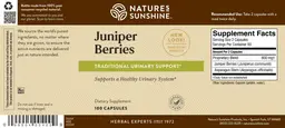 Label for Juniper Berries