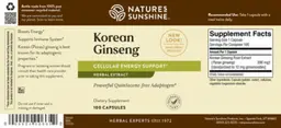 Label for Korean Ginseng