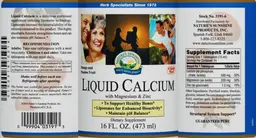 Label for Liquid Calcium with Magnesium & Zinc