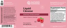 Label for Liquid Cleanse Natural Raspberry Flavor