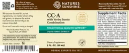 Label for CC-A with Yerba Santa Combination