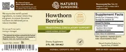 Label for Hawthorn Berries