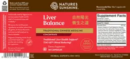 Label for Liver Balance