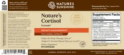 Label for Nature's Cortisol Formula