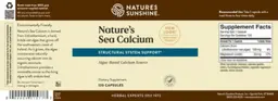 Label for Nature's Sea Calcium
