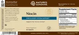 Label for Niacin