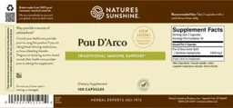 Label for Pau D'Arco