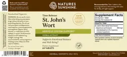 Label for St. John's Wort