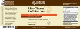 Label for Ultra Therm Caffeine Free