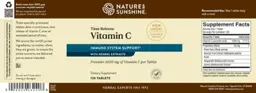 Label for Time Release Vitamin C 1000 mg